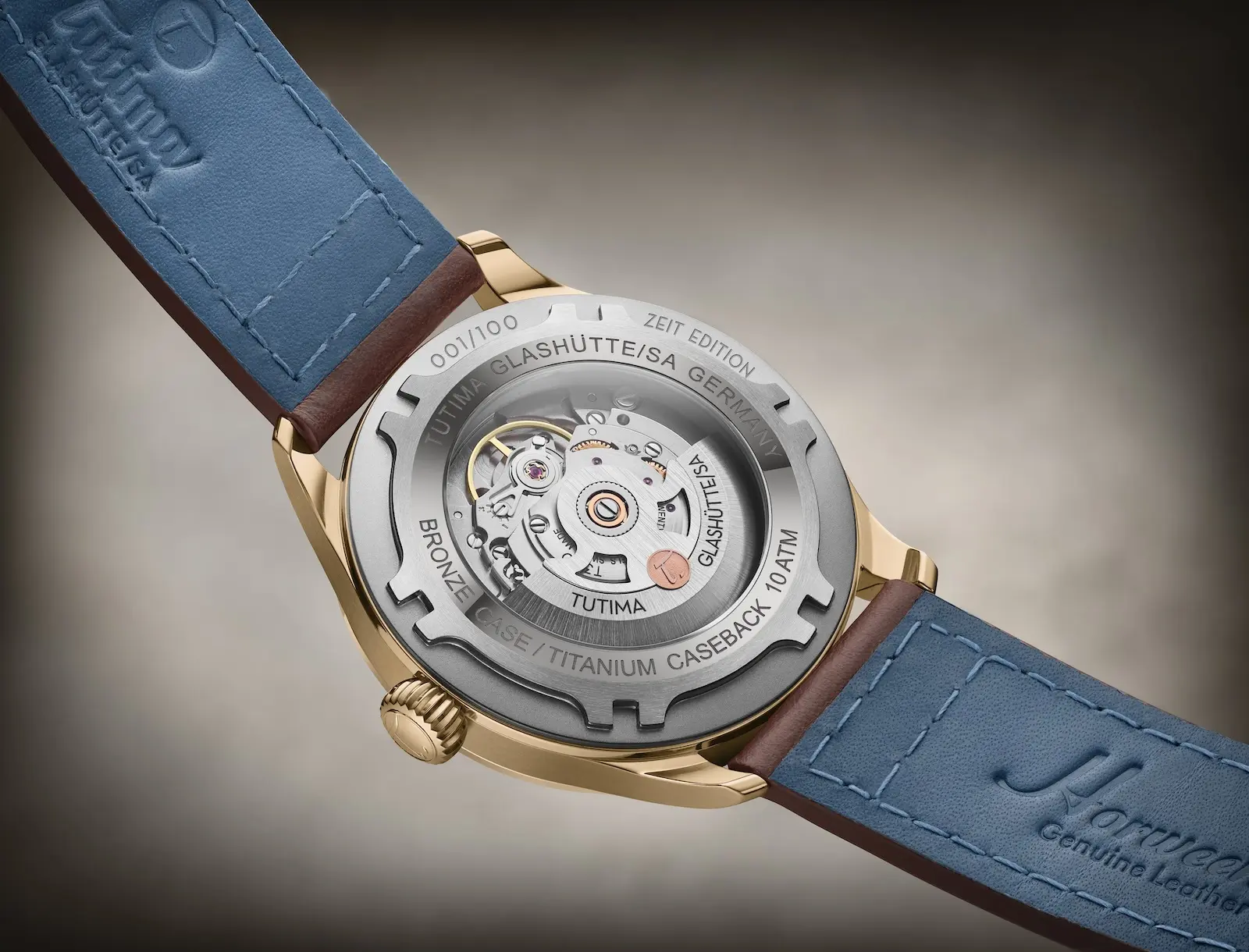 Flieger Bronze ZEIT Edition — Gehäuseboden