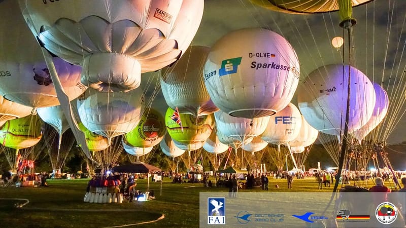 The Elite of Gas Ballooning Lift Off in Front of Castle