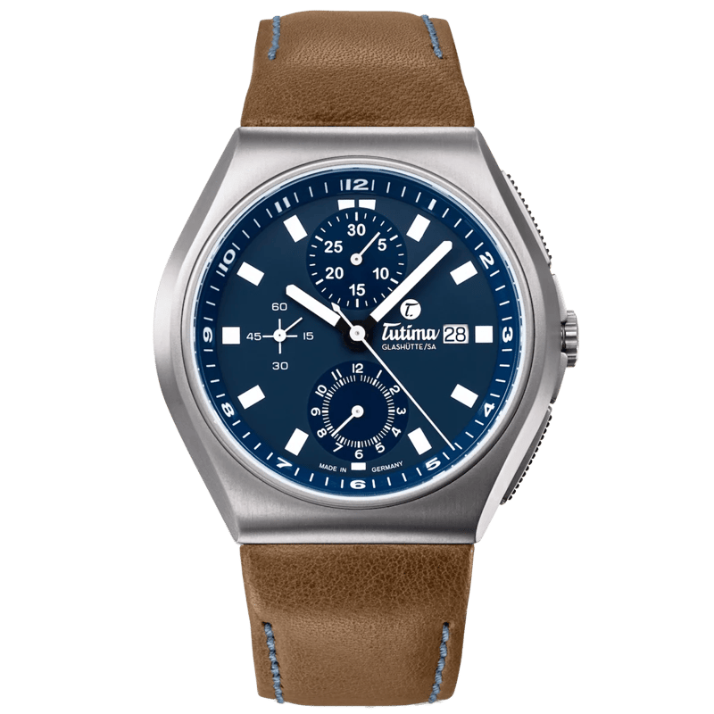 M2 Coastline Chronograph Blue Leather